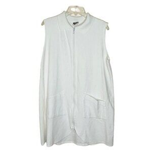 Wear Abouts White Knit Jersey Vest US M